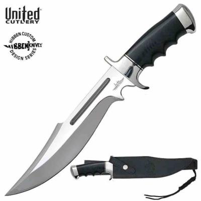 GH5037 Couteau Hibben Legionnaire Bowie | Lame Acier 7Cr17MoV | Manche Pakkawood Black & Housse Cuir - Livraison Gratuite
