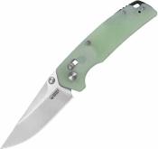 KUB464B Kubey Geri | Couteau Lame Acier 14C28N Satin | Manche G10 Jade | Crossbar Lock | Livraison Gratuite