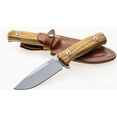 Couteau LION STEEL M5 Olivier Lame Acier Sleipner Manche Bois d'Olivier Etui Cuir Made In Italy LSTM5UL - Free Shipping