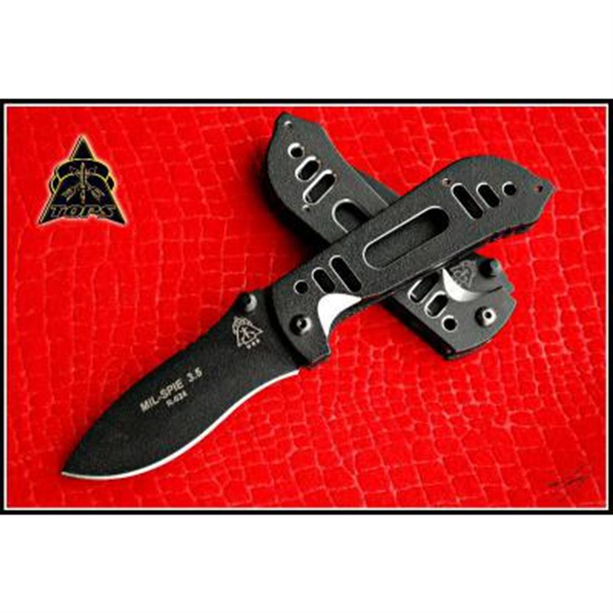 Couteau Tops MilSPIE Military Lame N690Co Cobalt Manche Alu 6061T6