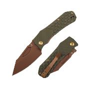 B1058A4 Couteau TENABLE Loki Lame Acier Nitro-V Rose Gold Manche G10 Vert Olive Liner Lock - Livraison Gratuite