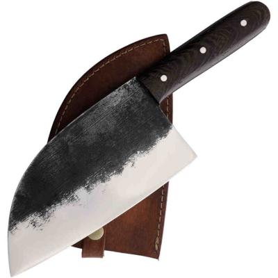 BKA007 Couperet BenJahmin Knives Camp Cleaver Lame Acier 440 Etui Cuir - Livraison Gratuite