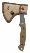 BR0565 – Browning Big Creek Hatchet | Lame Acier 3Cr13MoV Noire | Manche Polymère FDE | Étui Nylon | Livraison Gratuite