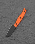 BTKFK07B Bestech Heidi Blacksmith 3 – Couteau fixe lame Acier 14C28N Manche G10 Orange étui Kydex – Livraison Gratuite