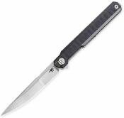 BTKG65A Bestech Duoz | Couteau Lame Harpoon Acier 14C28N Satin | Manche Black G10 Linerlock - Livraison Gratuite