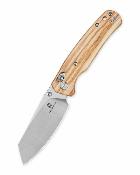 BTKMK06W1 Bestechman Cicada's Wing – Couteau pliant B-Lock Lame Acier 10Cr15MoV Satin Manche Olive Wood - Livraison Gratuite