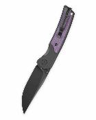 BTKMK16C  Bestechman Icebreaker – Couteau pliant Button Lock Lame Acier D2 Satin Manche Black Aluminum & Purple G10 - Livraison Gratuite