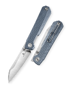 BTKMK20C — Couteau Pliant Bestechman Curvee Liner Lock Lame Acier AEB-L Two-Tone Manche Plaquettes G10 Bleu Front Flipper Thumb Stud Livraison Gratuite