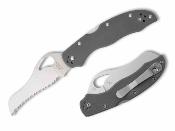 BY24GSGY Couteau Byrd Gooney | Lame Hybride Acier 9Cr18MoV Satin Serrated | Manche Gray G10 Back Lock - Livraison Gratuite