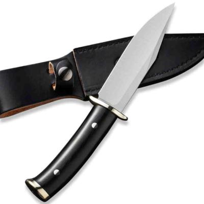 CIVC200721 Couteau de Chasse CIVIVI Teton Tickler G10 Lame Acier D2 Blade Etui Cuir - Livraison Gratuite