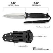 CIVC230261 Couteau CIVIVI Perfrico Black G-10 Lame Dague Acier 14C28N Etui Kydex - Livraison Gratuite