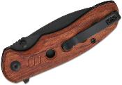 CIVC23085B3 Couteau CIVIVI Triptych Guibourtia Lame Acier 14C28N Manche Wood Button Lock Céramique Bearing - Livraison Gratuite
