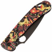 DGRFM022SXOS — Couteau de poche Daggerr Sting Slim Lame Acier VG-10 Spear Point PVD Noir Serrated Manche G10 Crossbar Lock  