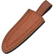 DM1430 Couteau Skinner | Lame Acier damas Drop Point | Manche Plaquettes Wenge Wood Copper | Housse Cuir | Livraison Gratuite