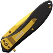 EE10A28BGD Lot de 3 Couteau ElitEdge Linerlock A/O Black Gold Lame Acier Inox TiNi - Livraison Gratuite