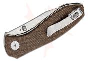 EKC331SBR – Eikonic Kasador Brown Flipper – Lame Acier D2 Drop Point Manche Micarta brun – Livraison Gratuite