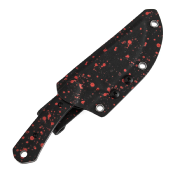 G006A8 — Couteau Kansept Flank Lame Acier D2 Drop Point avec Impression Zombie Blood Manche G10 Noir avec Impression Zombie Blood Etui Kydex - Livraison Gratuite