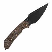 G3034A2 Kansept Fenrir Fixed Blade | Couteau Lame Harpoon Acier D2 | Manche Copper Carbon Fiber Housse Kydex - Livraison Gratuite 