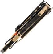 G3845 — Couteau Multifonction Gerber Stake Out Lame Acier Scandi Manche Aluminium Champagne Frame Lock Manche Aluminium Champagne Livraison Gratuite