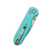 GEO2402G GEO Knife Ethereal Cutter – Couteau Pliant Lame Acier M390 Axis Lock Manche G10 Tiffany Blue Roulements à Billes – Livraison Gratuite