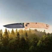 HO24459 Couteau Hogue Mysto Wood Lame Acier CPM-Magnacut Manche Richlite Maple Valley ABLE Lock USA - Livraison Gratuite