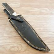 HR805 Hen & Rooster – Couteau Fixe Bowie | Lame Acier 440 Satinée | Manche Bois de Cerf | Étui Cuir - Livraison Gratuite