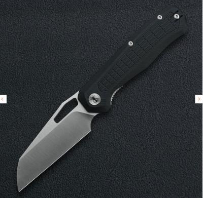IFVF03BK Couteau Ironfly Syperfly - Acier 14C28N - Lame Sheepsfoot - Manche G10 Noir - Toulement à Billes - Liner Lock - Livraison Gratuite