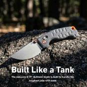 J1970BU Couteau CJRB Doubletap | Lame Drop Point Acier D2 | Manche Blue G10 Recoil Lock V2 - Livraison Gratuite