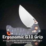 J1970BU Couteau CJRB Doubletap | Lame Drop Point Acier D2 | Manche Blue G10 Recoil Lock V2 - Livraison Gratuite