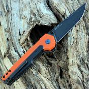 K2009A7 Couteau Kansept EDC Tac Button Lock Orange Lame Acier CPM S35VN IKBS - Livraison Gratuite