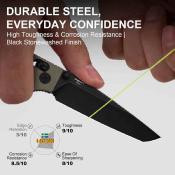 KIV36052TA1 Kizer Original 2 | Couteau Pliant Lame Tanto Acier 14C28N | Manche Aluminium Vert | Clutch Lock | Livraison Gratuite