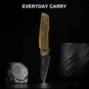 KIV3725A1 Couteau Kizer Skinner Reverse Tanto Lame Acier Nitro-V Manche PEI Sécurité Liner Lock - Livraison Gratuite
