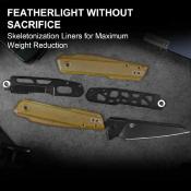 KIV3725A1 Couteau Kizer Skinner Reverse Tanto Lame Acier Nitro-V Manche PEI Sécurité Liner Lock - Livraison Gratuite