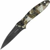 KS1660KC Kershaw Ken Onion Leek – Couteau pliant Assisté Lame Acier 14C28N Manche Aluminium Kings Camo USA - Livraison Gratuite