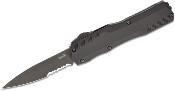 KS9000BLKST Couteau Kershaw Livewire OTF AUTO Black Lame Acier CPM-MagnaCut Part Serrated Made USA - Livraison Gratuite