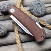 KT2026B3 Couteau Kansept Wedge Brown Lame 154CM Lockback - Livraison Gratuite