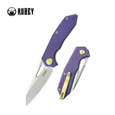 KUB291S Couteau KUBEY Vagrant Purple Lame Acier M390 Sandblast IKBS - Livraison Gratuite