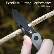 KUB321V Kubey Royal | Lame Acier 14C28N Blackwashed | Manche G10 Kaki | Ball Bearing | Liner Lock - Livraison Gratuite