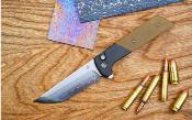 NMB2047UA3 Couteau North Mountain Chop2 Lame Tanto Acier Trois Couches Manche PEI Ambre & Alu - Livraison Gratuite