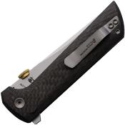 NMB2406C Couteau NORTH MOUNTAIN BLADE Chop 2 Lame Acier SLD-Magic San Mai Tanto Manche Carbone Button Lock - Livraison Gratuite