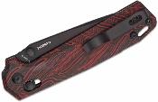 OKNRUBATOBKRD Couteau Oknife Rubato Rail Lock Lame Tanto 154CM Noire Manche G10 Noir/Rouge Damascus – Livraison Gratuite