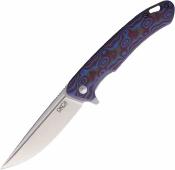 ON9005 Ontario Outcast - Couteau Pliant Linerlock Lame Acier 8Cr14MoV Satin Manche G10 Bleu Marron - Livraison Gratuite