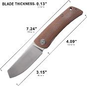PFKE05BRMP Couteau Petrified Fish Flavorist Brown Front Flipper Acier K110 - Livraison Gratuite
