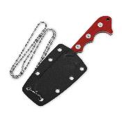 QS125G Couteau QSP Neckmuk Neck Red Lame D2 Etui Kydex - Livraison Gratuite