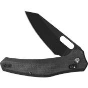 QS164A2 Couteau QSP Emu Black Glyde Lock Lame Acier Sandvik 14C28N Style Wharncliffe Blk - Livraison Gratuite