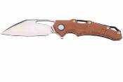 RR2611 Couteau Pliant Rough Ryder | Lame Wharncliffe Acier D2 Satin | Manche Brown Canvas Micarta Liner Lock - Livraison Gratuite