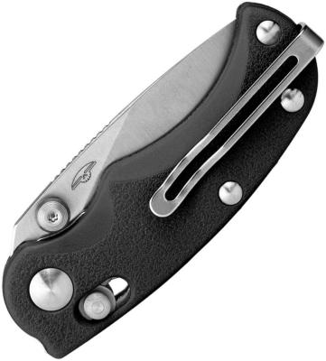 RS7181SB — Couteau Real Steel ESCA Lame Acier 12C27 Drop Point Satinée Manche Polypropylène Noir Crossbar Lock - Livraison Gratuite