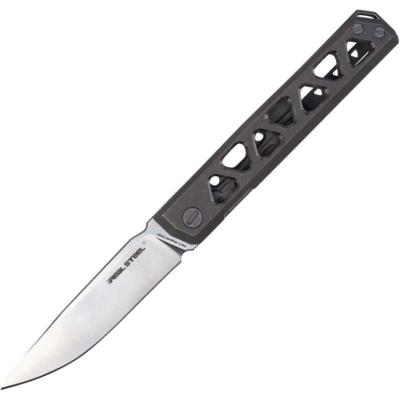 RS7661S Couteau Pliant de Poche Real Steel Burns Lame Acier VG-10 Manche Titane Framelock - Livraison Gratuite