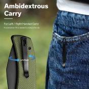 S230641 Couteau Sencut Omniform Lame Drop Point Acier 9Cr18MoV Manche Green G10 Linerlock IKBS – Livraison Gratuite