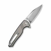 S250682 SENCUT Selkyris | Couteau Lame Wharncliffe Acier D2 | Manche Gray Alu Button Lock - Livraison Gratuite